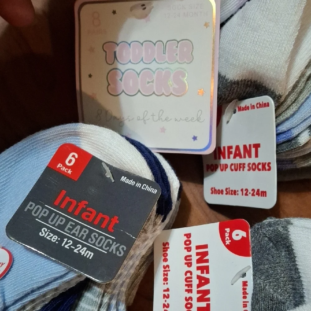 Toddler Socks Set - Assorted Colors 24 Pair (Soc002)